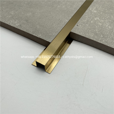 Fast Delivery New Trends Metal Rose Gold Aluminum Edge Profile Tile Trim For 9mm Tile Or Panels supplier