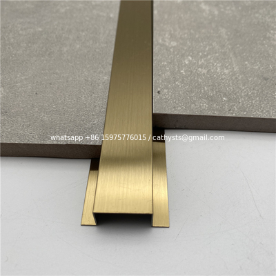 Fast Delivery New Trends Metal Rose Gold Aluminum Edge Profile Tile Trim For 9mm Tile Or Panels supplier