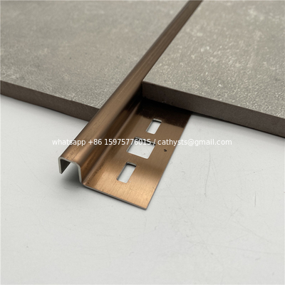 Stainless Steel Sand Blast Wall Tile Trim Decorative Brass Metal Strips supplier