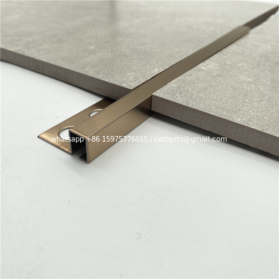 Stainless Steel Sand Blast Wall Tile Trim Decorative Brass Metal Strips supplier