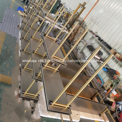 Hot Sale Modern Wall Mounted Used 304 316 Stainless Steel Gold Clothing Store Display Hanger Racks For Garment Sale supplier