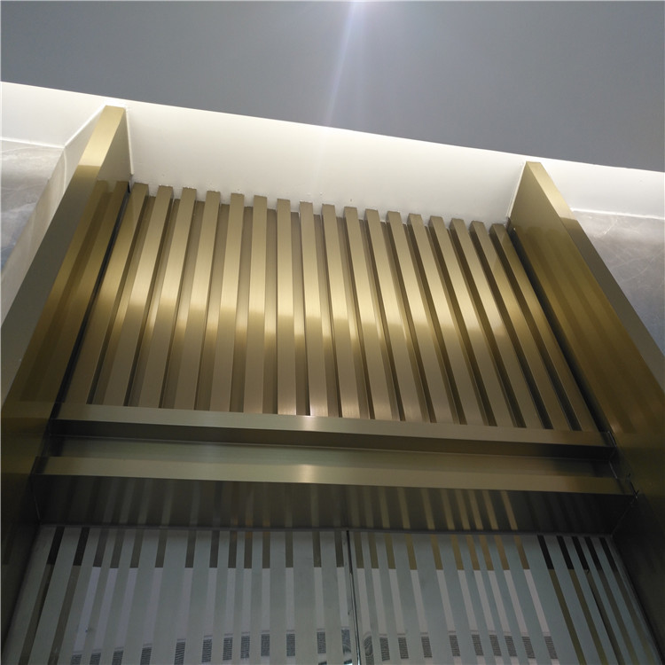Fluted Pattern Stainless Steel Sheet Wall Cladding Panel Polished Gold ...