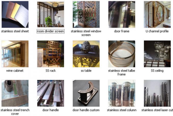 sheet metal fabrication stainless steel folding screen room divider from China