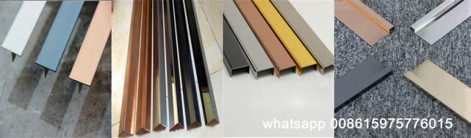 stainless steel metal wall panels trimmings U channel shape with black or gold color for wall decoration
