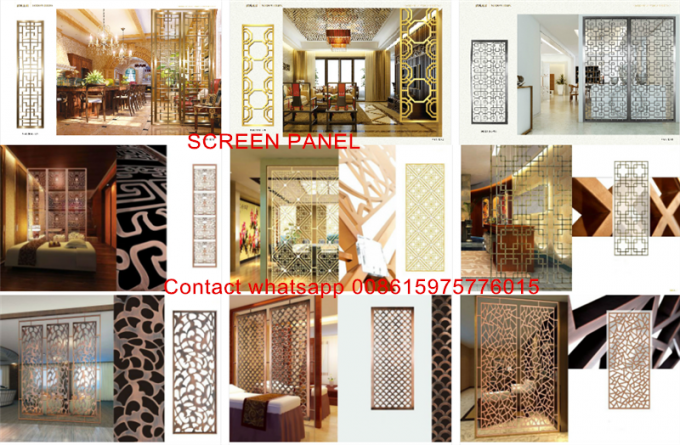 Interior decorative laser cutting stainless steel screen partition