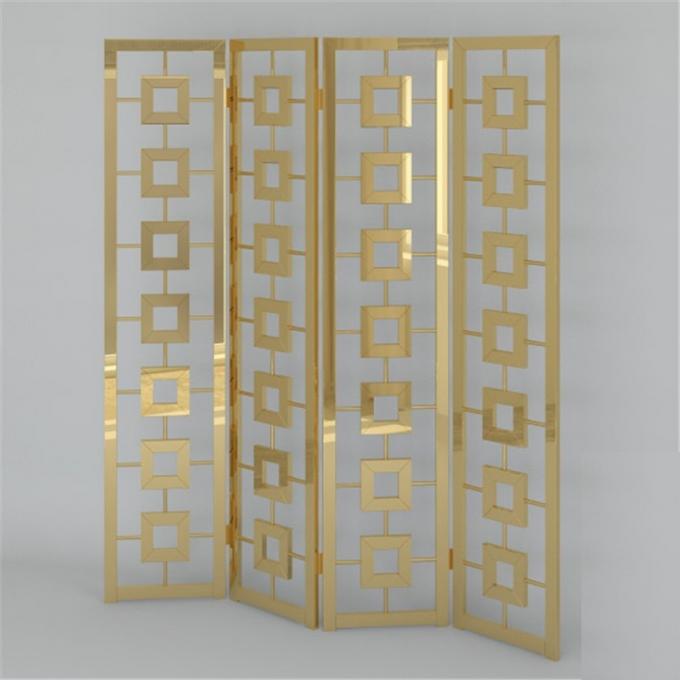 Designed Folding screen room divider stainless steel decorative metal