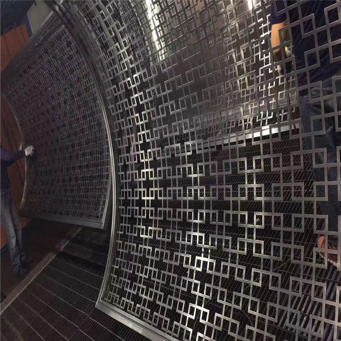 stainless steel curved panel decorative curved screen for room partition