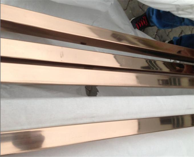 Gold Stainless Steel Pipe Tube Brushed Finish 201 304 316 For Handrail
