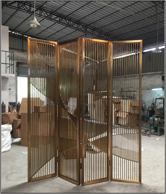Hairline Gold Stainless Steel Room Dividers For Office/Room/Interior