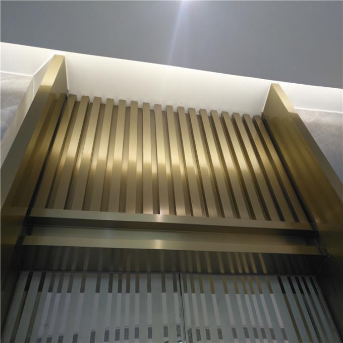 Fluted Pattern Stainless Steel Sheet Wall Cladding Panel Polished Gold